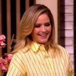 Sara’s yellow striped top on The View