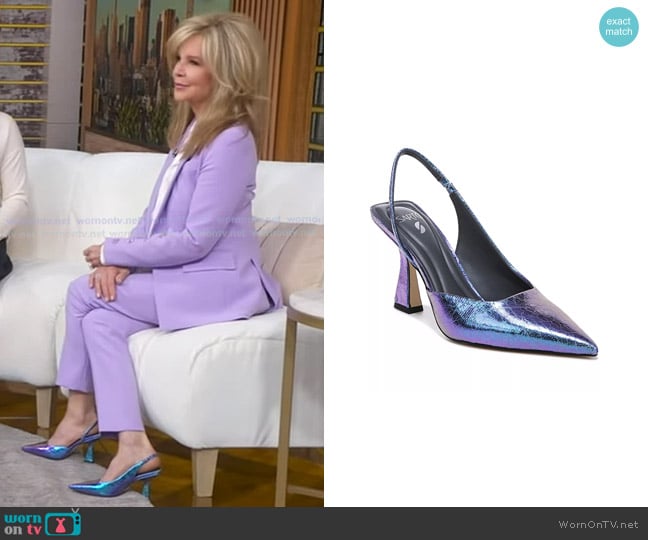 SARTO by Franco Sarto Arina Slingbacks worn by Lisa Hartman Black on Good Morning America