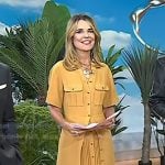 Savannah’s beige pleated midi dress on Today