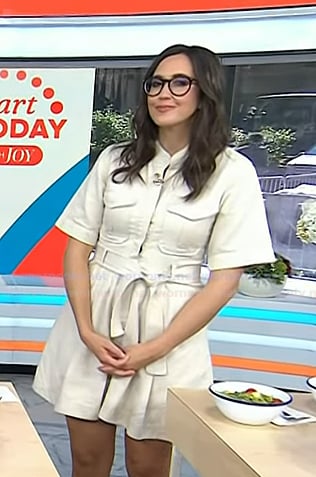Savannah’s ivory utility belted dress on Today