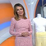 Savannah’s pink floral lace dress on Today