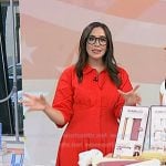 Savannah's red midi shirtdress on Today