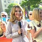 Savannah’s striped shirtdress on Today
