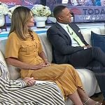 Savannah’s white ankle strap sandals on Today
