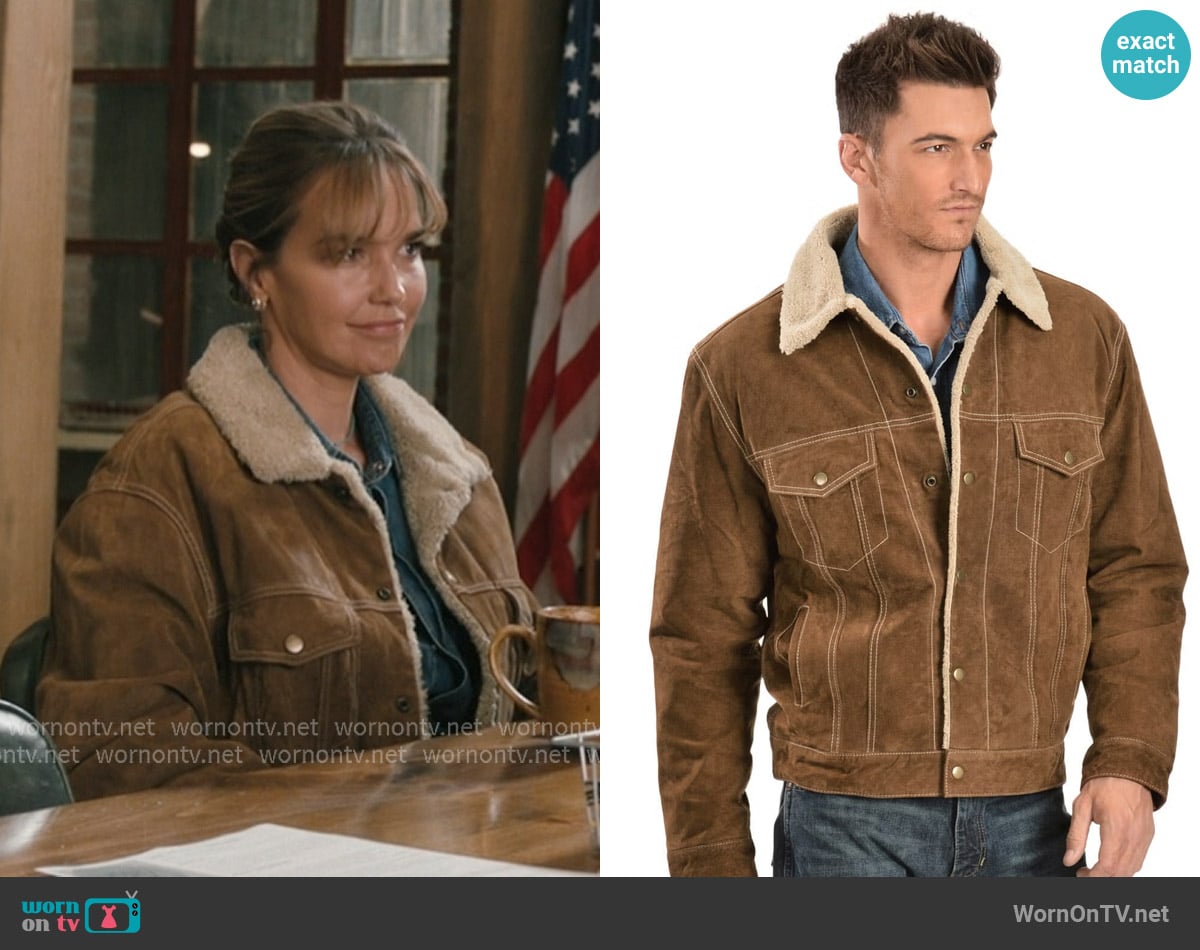 Scully Sherpa Lined Boar Suede Jacket worn by Belle Skinner (Arielle Kebbel) on Marshals