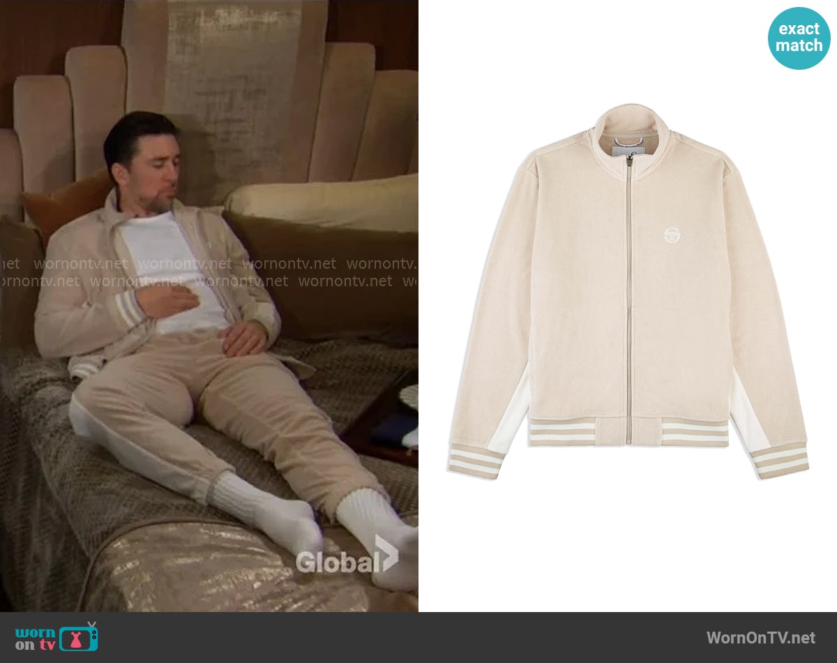 Sergio Tacchini Vitus Jacket in Fog worn by Cane Ashby (Billy Flynn) on The Young and the Restless