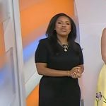Sheinelle’s black pleated knit maxi dress on Today