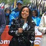 Sheinelle's black rain coat on Today