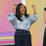 Sheinelle's blue stripe blouse on Today