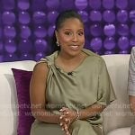 Sheinelle’s green knotted satin dress on Today