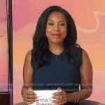 Sheinelle’s navy ruffle hem dress on Today