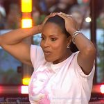 Sheinelle’s pink Zara Larsson print tee on Today