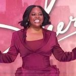 Sherri's burgundy dress on Sherri