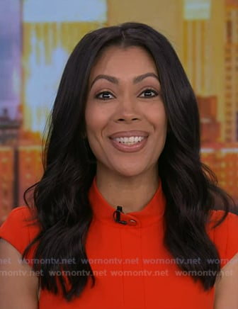 Shirleen’s red cap sleeve dress on Good Morning America