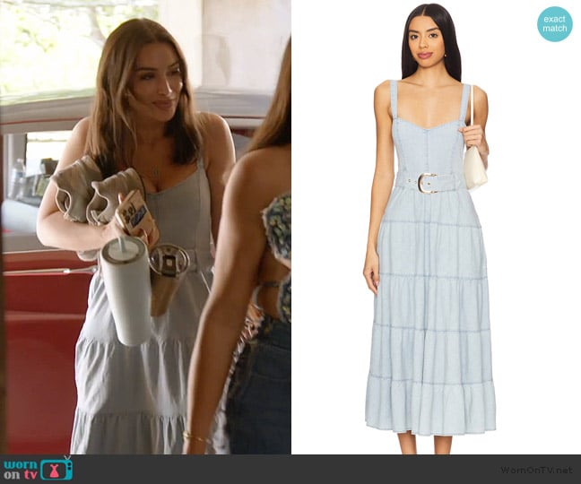 Show Me Your Mumu Lainey Midi Dress worn by Ashley Iaconetti on The Real Housewives of Rhode Island