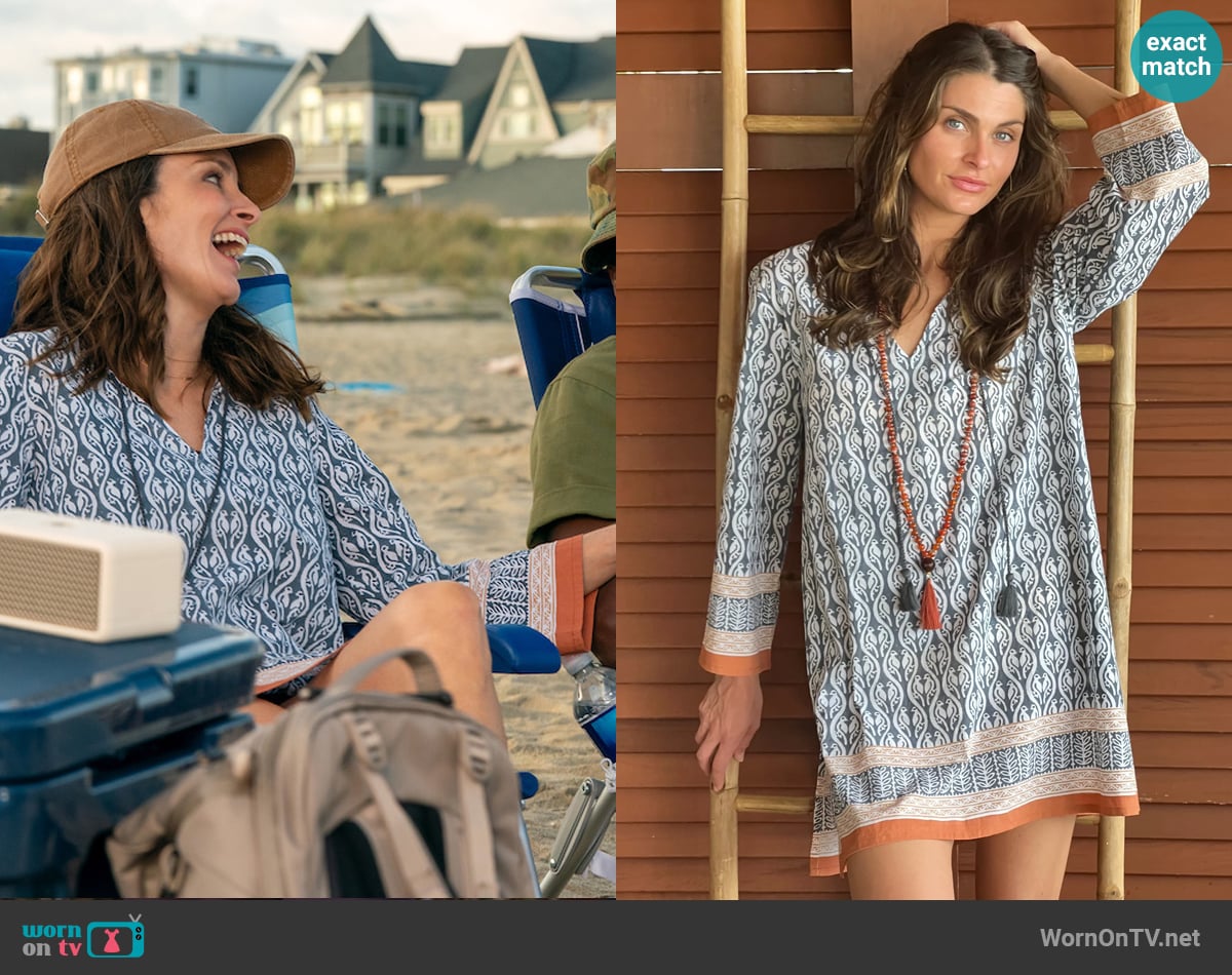 Sigrid Olsen Lovebirds Tunic in cha worn by Kate (Tina Fey) on The Four Seasons
