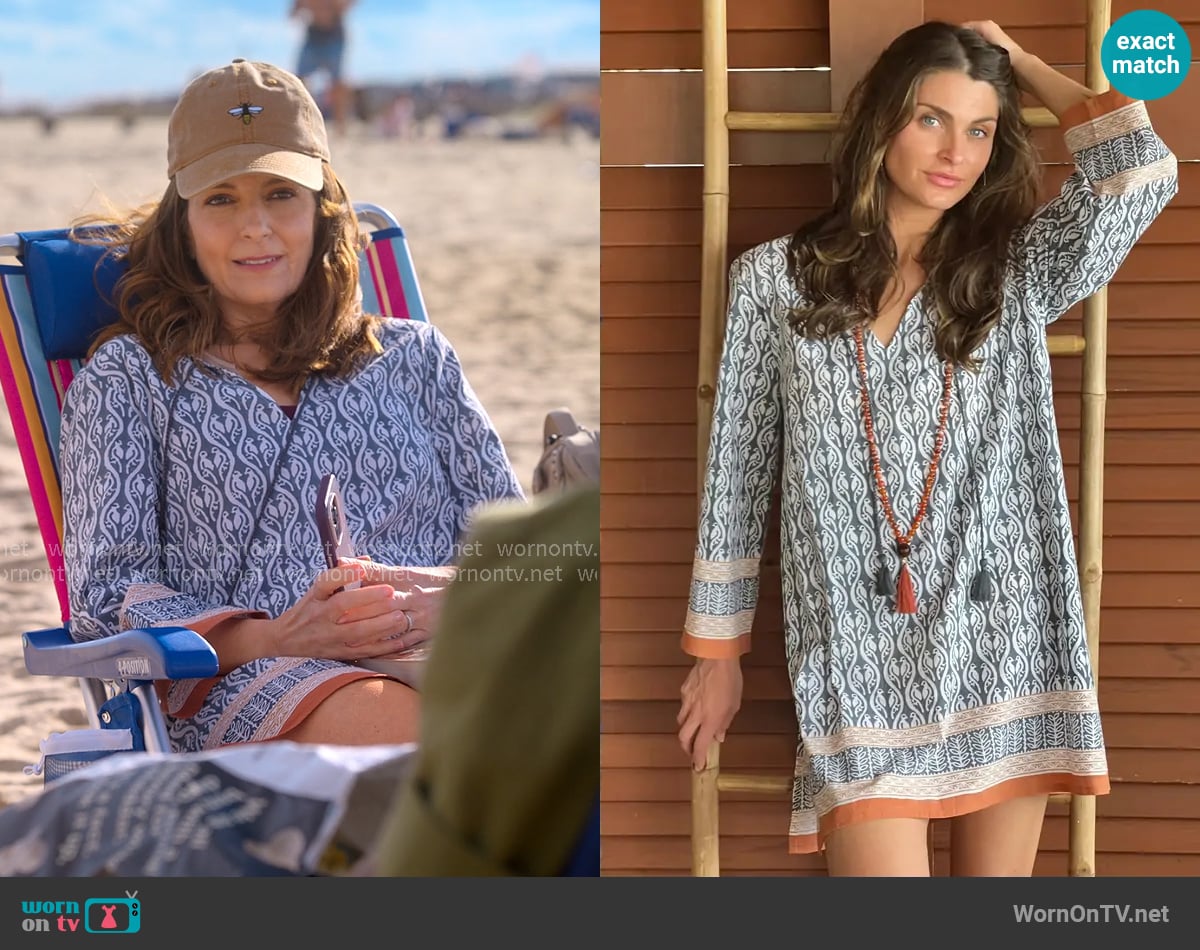 Sigrid Olsen Lovebirds Tunic in cha worn by Kate (Tina Fey) on The Four Seasons