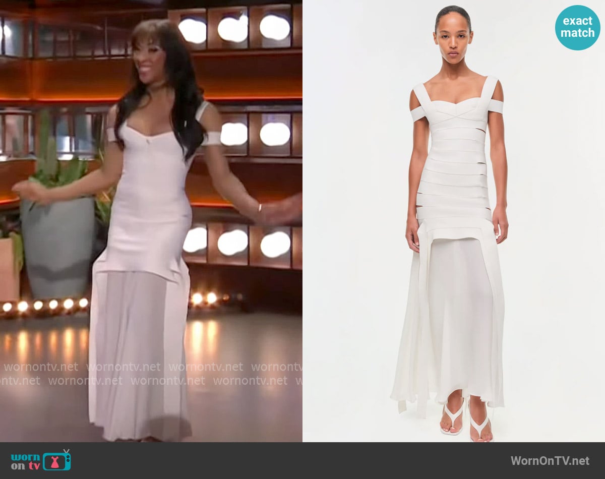 Simkhai Callaway Knit Maxi Dress worn by Michaela Jae Rodriguez on The Kelly Clarkson Show