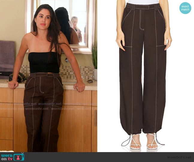 Simkhai Delfina Cargo Pant worn by Michelle Saniei on The Valley
