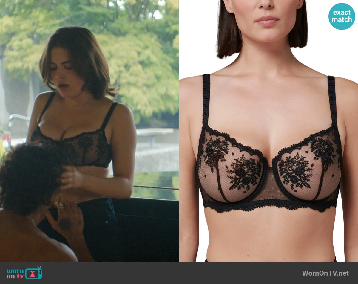 Simone Perele Intrigue Sheer Underwire Demi Bra worn by Hannah Wells (Ella Bright) on Off Campus