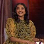 Sindhu Vee’s floral print mini dress on Sherri