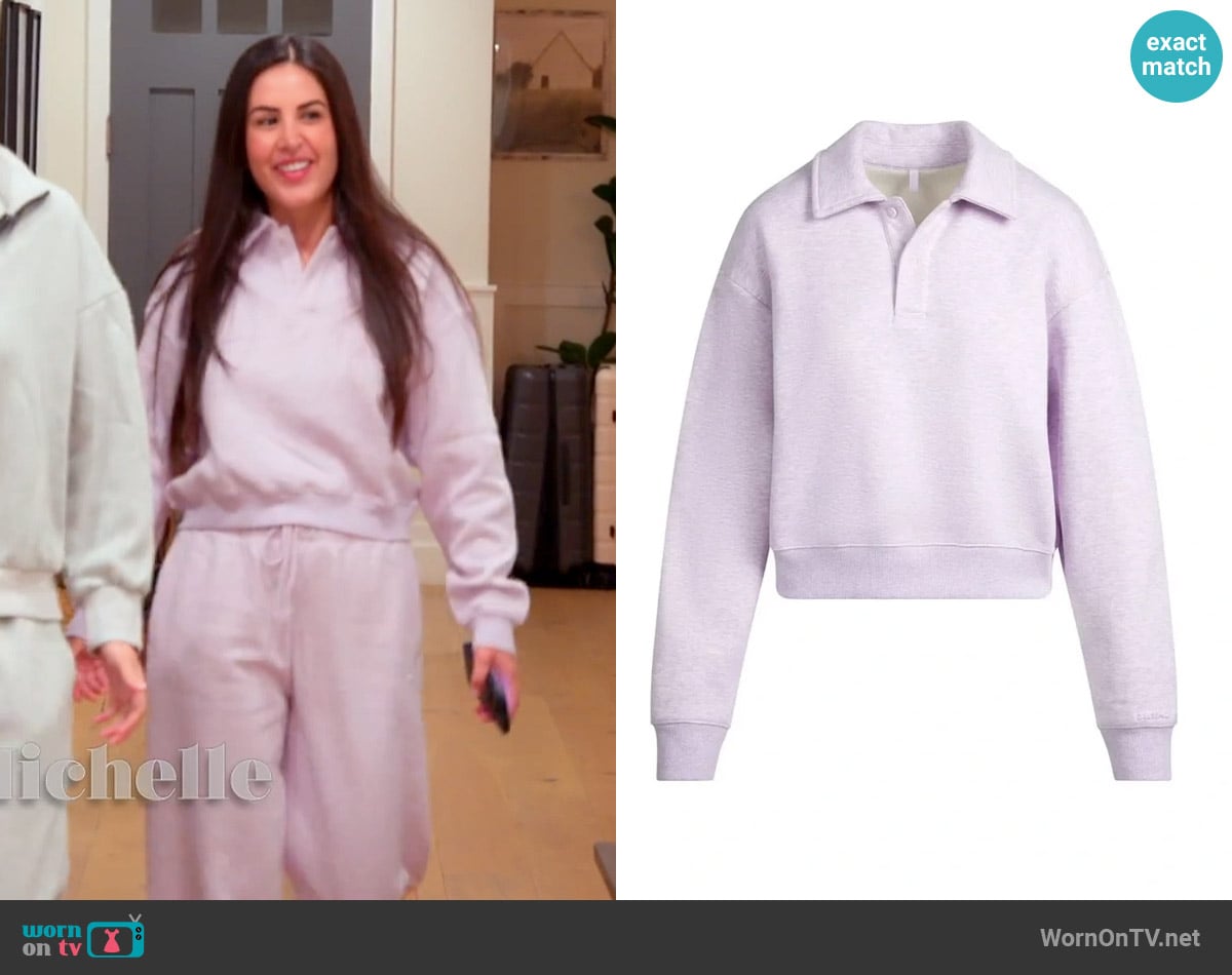 Skims Cotton Fleece Sweatshirt worn by Michelle Saniei on The Valley