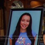 Sophia’s blue floral tee on Days of our Lives