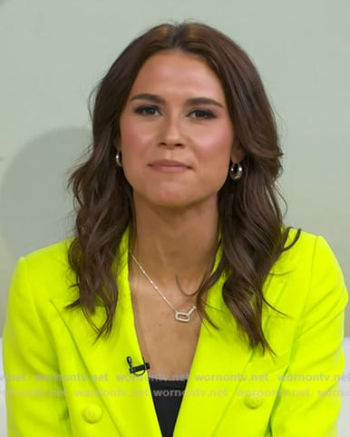 Sophie Flay’s neon yellow blazer on Good Morning America