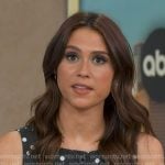 Sophie’s black polka dot vest on Good Morning America