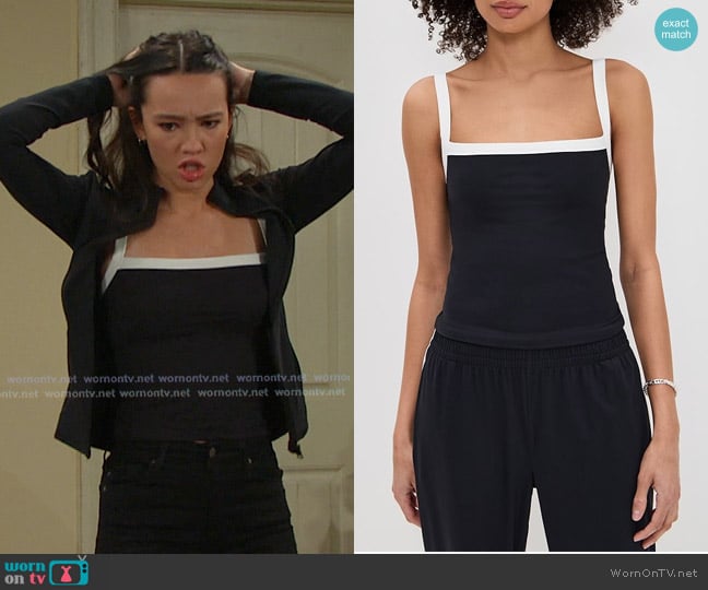 Splits59 Monah Rigor Tank worn by Sophia Choi (Rachel Boyd) on Days of our Lives