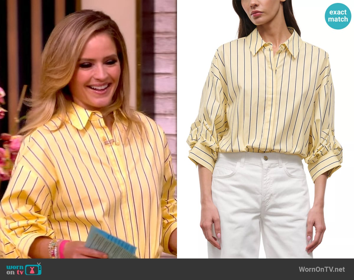 Sara’s yellow striped top on The View Sara’s yellow striped top on The View