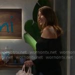 Steffy’s black poncho top outfit on The Bold and the Beautiful
