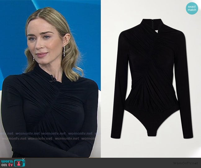 Emily Blunt’s black gathered bodysuit on Today