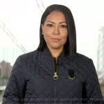 Stephanie's black quilted jacket on Good Morning America