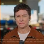 Stephanie’s brown suede jacket on Today
