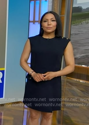 Stephanie’s navy mini dress on Good Morning America