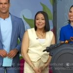 Stephanie’s yellow vest and pants on Good Morning America