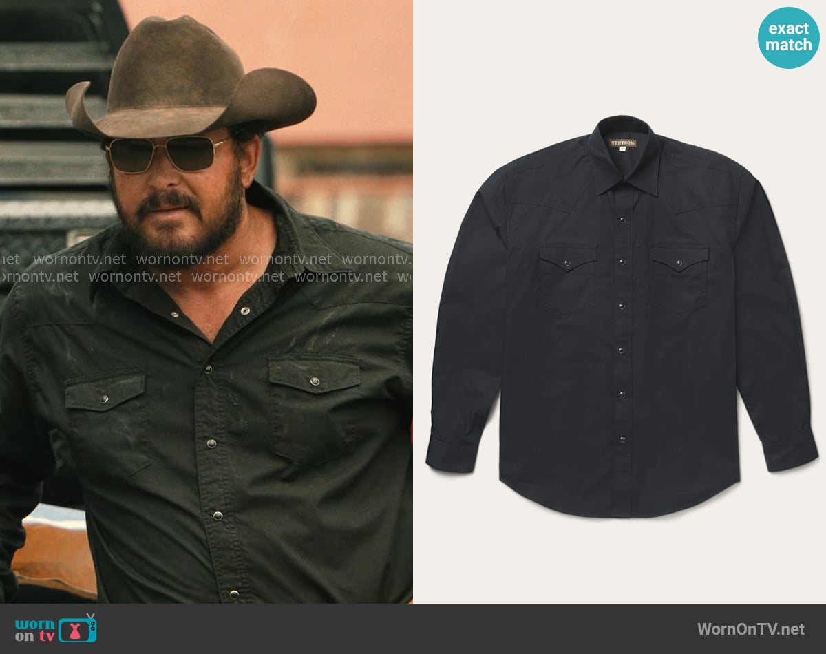 Rip’s black button down shirt on Dutton Ranch