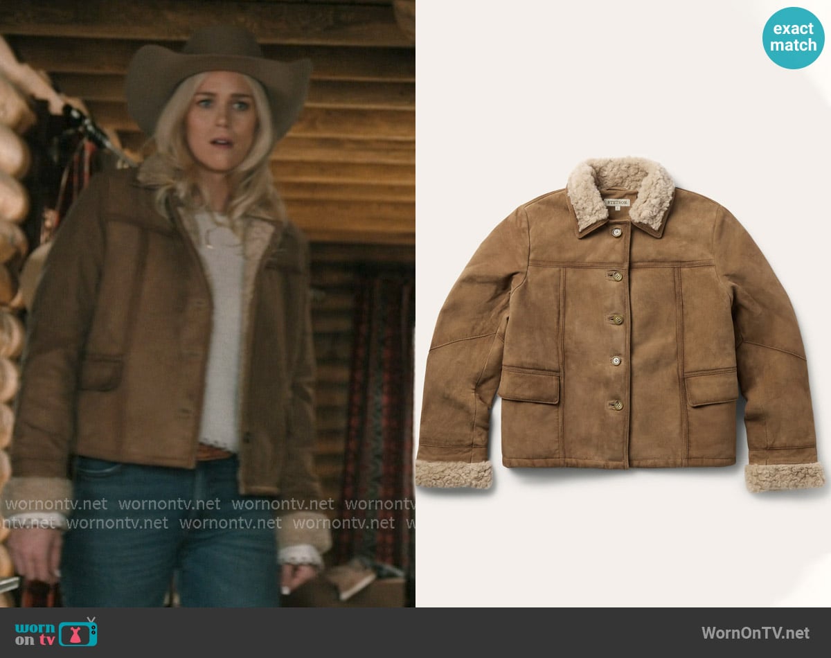 Stetson Suede Shearling Jacket worn by Dolly (Ellyn Jameson) on Marshals