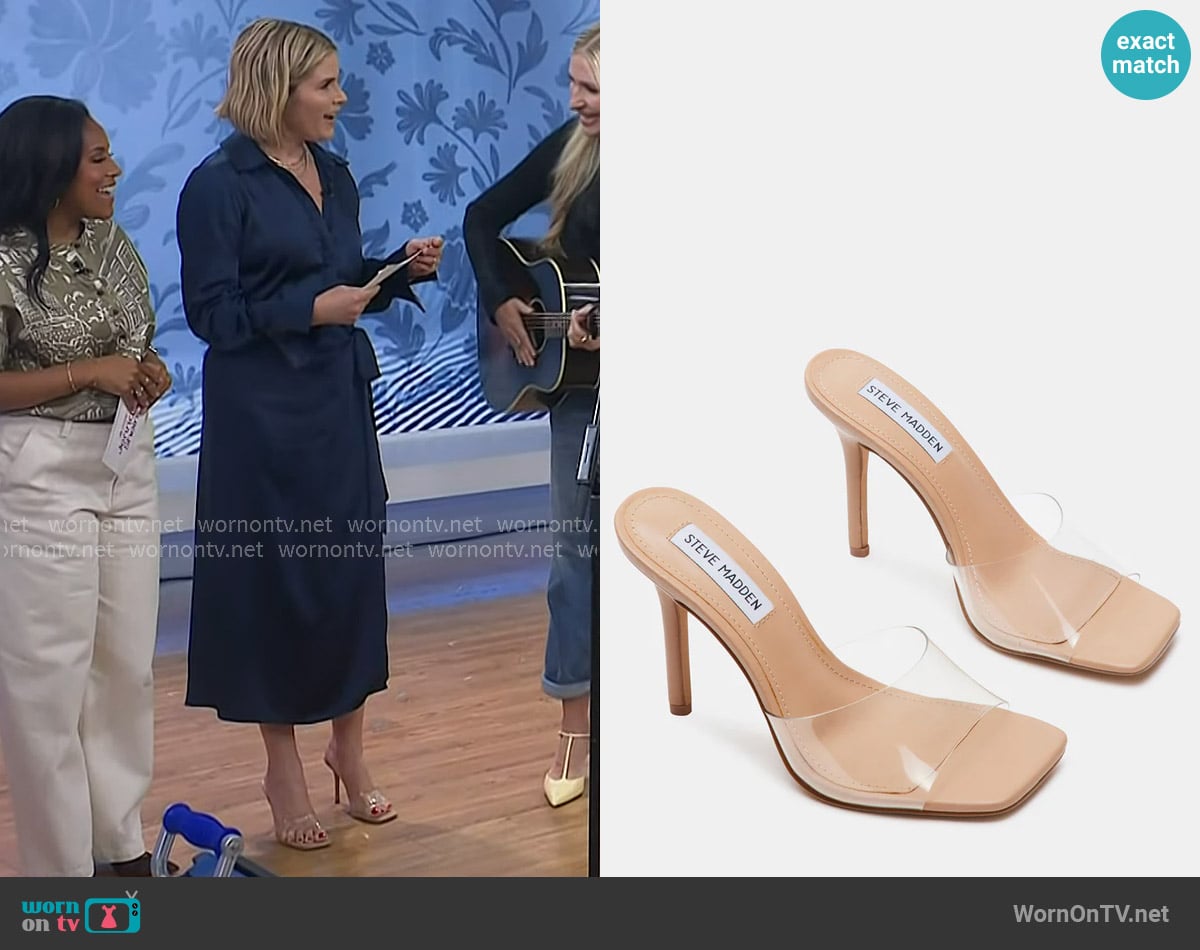 Steve Madden Signal Clear Sandals worn by Jenna Bush Hager on Today