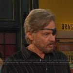 Steve's black stripe button down shirt on Days of our Lives