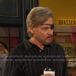 Steve’s black stripe button down shirt on Days of our Lives