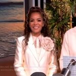 Sunny's lace blouse and floral blazer on The View