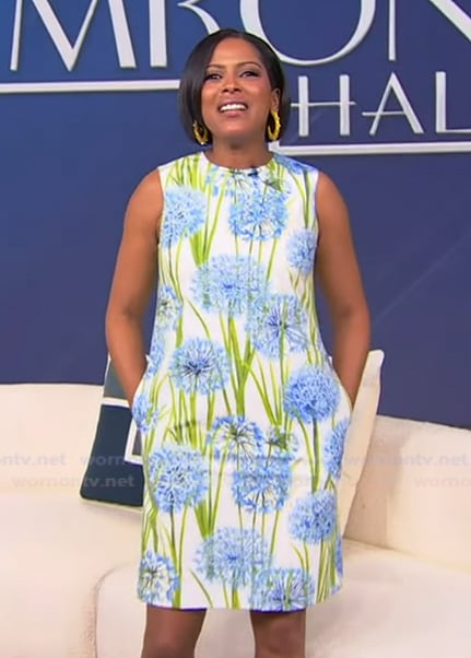 Tamron’s floral print mini dress on Tamron Hall Show