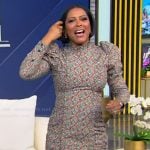 Tamron’s floral print puff sleeve mini dress on Tamron Hall Show