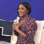 Tamron's geometric print dress on Tamron Hall Show