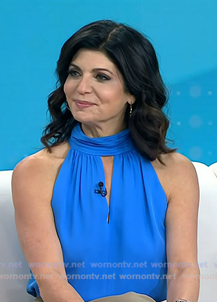 Tamsen Fadal’s blye keyhole top on Today