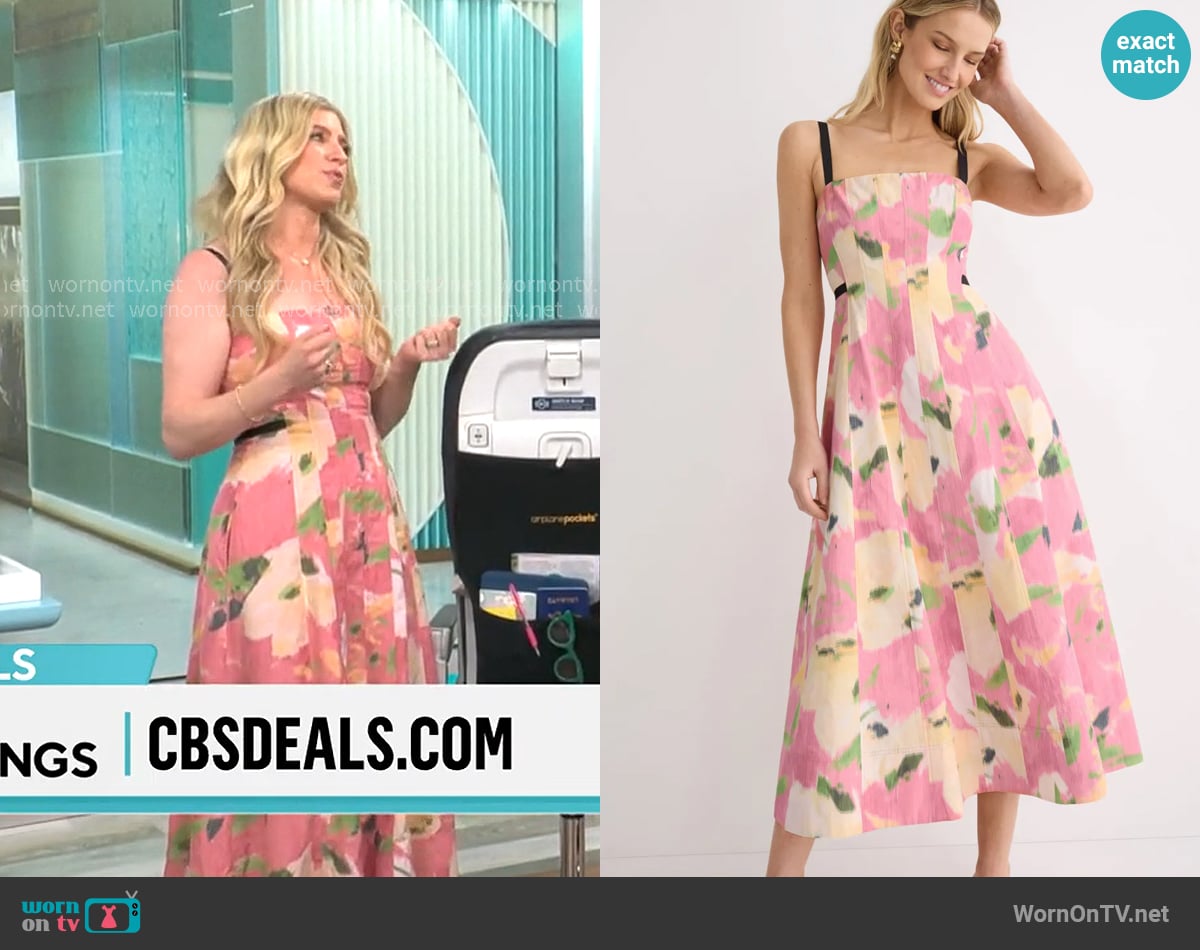 Tanya Taylor Tavia Dress worn by Ashley Bellman on CBS Mornings