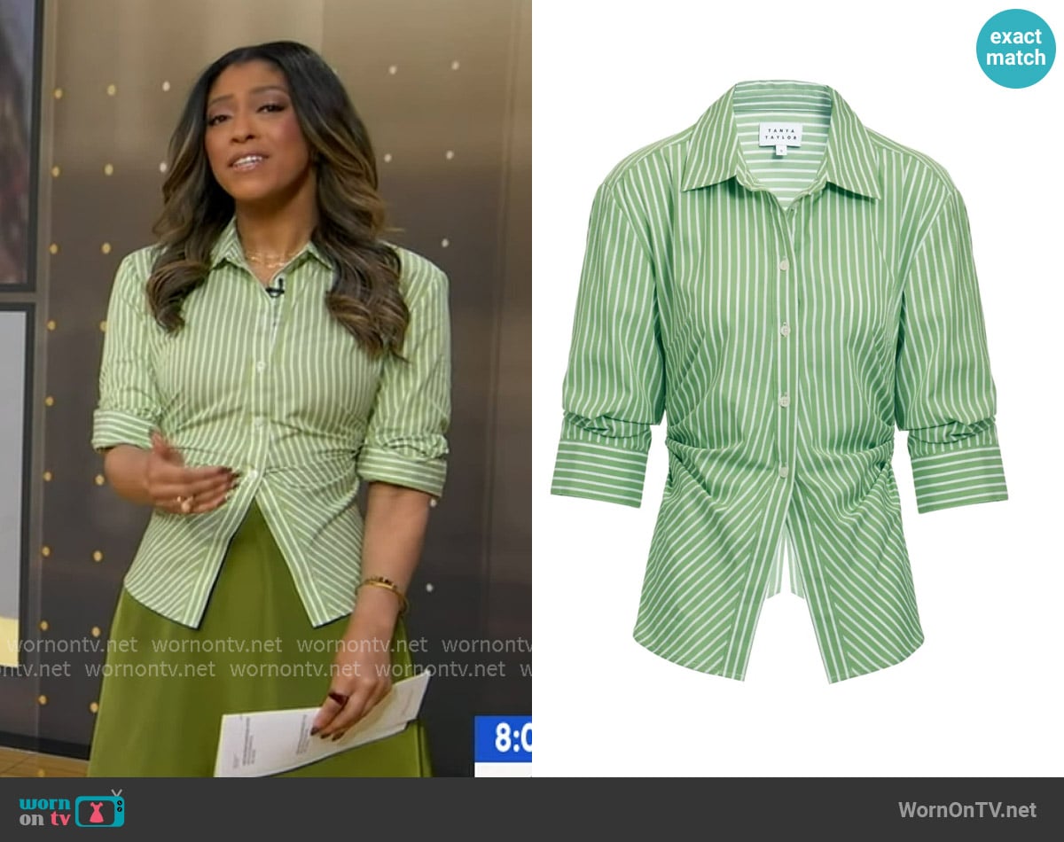 Tanya Taylor Winslet Top worn by Morgan Norwood on Good Morning America