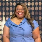 Tareasa M. Johnson’s blue short sleeve blazer on Tamron Hall Show